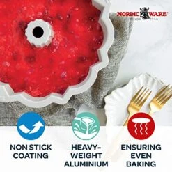 Nordic Ware Platinum Collection Anniversary Bundt Pan & Ware Angel Food Cake Pan, 18 Cup Capacity, Graphite 9 Nordic Ware Platinum Collection Anniversary Bundt Pan & Ware Angel Food Cake Pan, 18 Cup Capacity, Graphite -Nordic Ware 51kfLuMRFGL