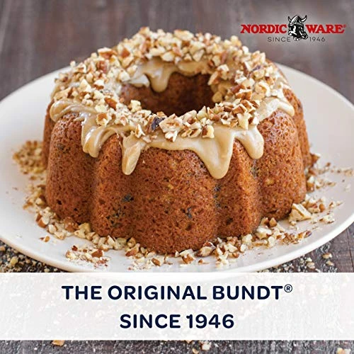 Nordic Ware Platinum Collection Anniversary Bundt Pan & Ware Angel Food Cake Pan, 18 Cup Capacity, Graphite 2 Nordic Ware Platinum Collection Anniversary Bundt Pan & Ware Angel Food Cake Pan, 18 Cup Capacity, Graphite - Image 2