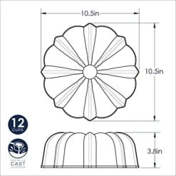 Nordic Ware Pro Cast Original Bundt Pan, 12 Cup, Grey 17 Nordic Ware Pro Cast Original Bundt Pan, 12 Cup, Grey -Nordic Ware 51lfd98sdNL