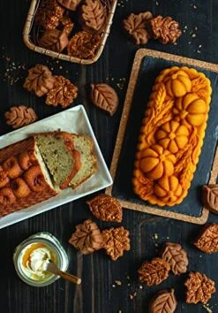 Nordic Ware 92348 Leaflettes Cakelet Pan Bronze, 2.5 Cup Capacity -Nordic Ware 51vMi48BtFL 1