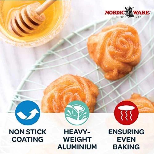 Nordic Ware Rosebud Baking Pan, 2-1/4 Cup Capacity, Copper 4 Nordic Ware Rosebud Baking Pan, 2-1/4 Cup Capacity, Copper - Image 4