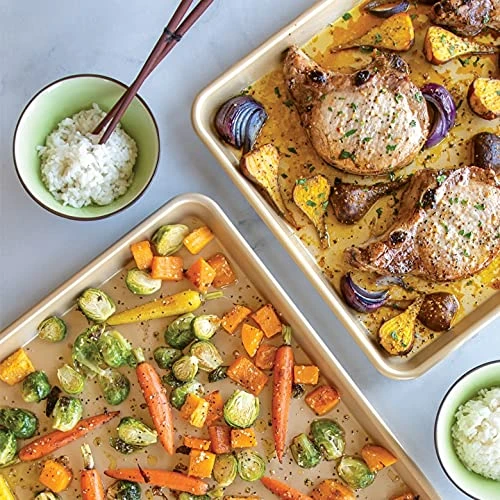 Nordic Ware Turals NonStick Half Sheet And Quarter Sheet Set 24 Inches 2 Nordic Ware Turals NonStick Half Sheet And Quarter Sheet Set 24 Inches - Image 2