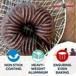 Nordic Ware Bavaria Bundt Pan, 10-Cup, Graphite