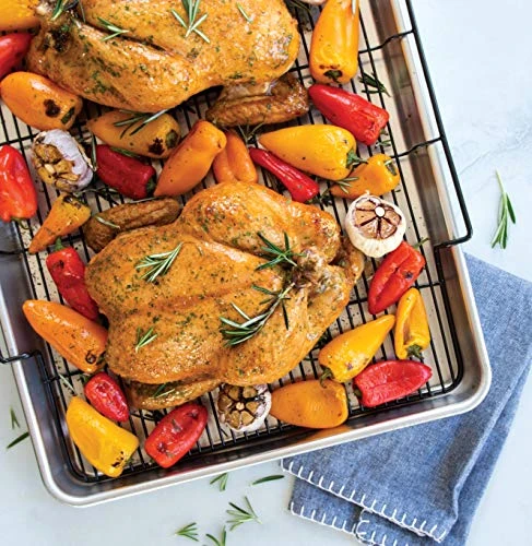 Nordic Ware Extra Large Oven Crisping Baking Tray, With Rack, Silver 3 Nordic Ware Extra Large Oven Crisping Baking Tray, With Rack, Silver - Image 3